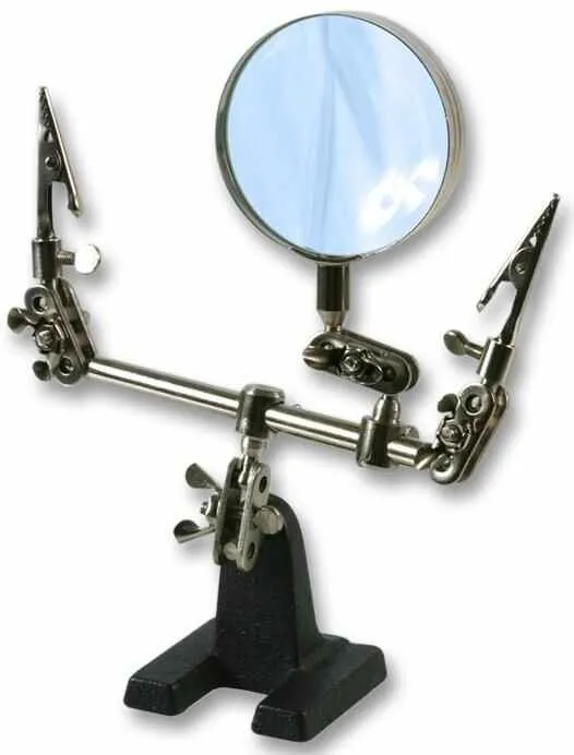 Duratool Third-Hand Clamp with Magnifier for Hobbies & Repair