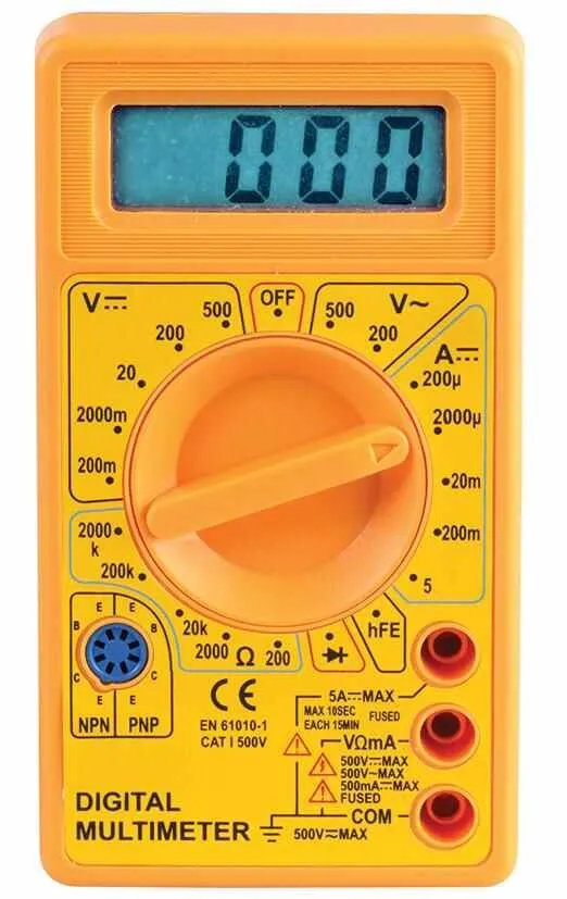 Duratool 500V AC/DC Manual Ranging Digital Multimeter