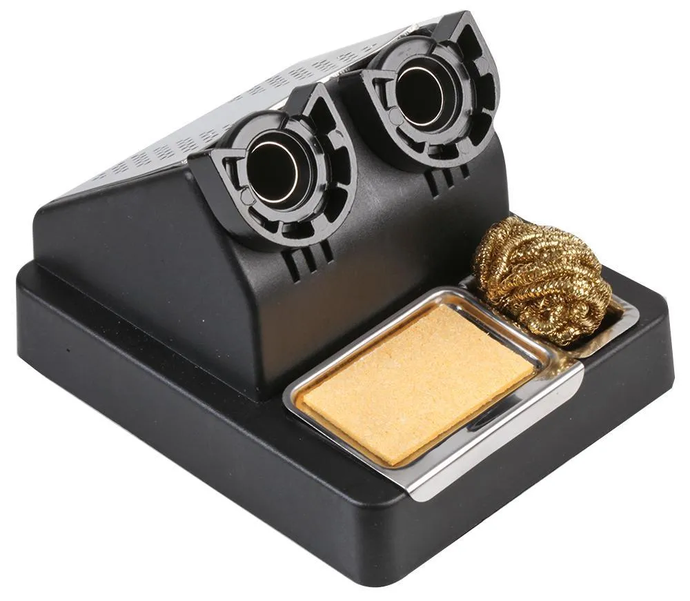 DURATOOL Twin Soldering Iron Stand with Cleaning Sponge