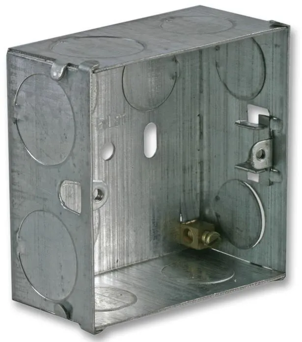 PRO ELEC 1 Gang 35mm Metal Back Box, Steel