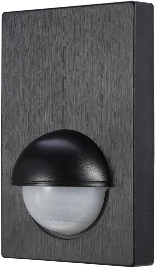 ZINC 180° Wall-Mounted PIR Motion Sensor, Black