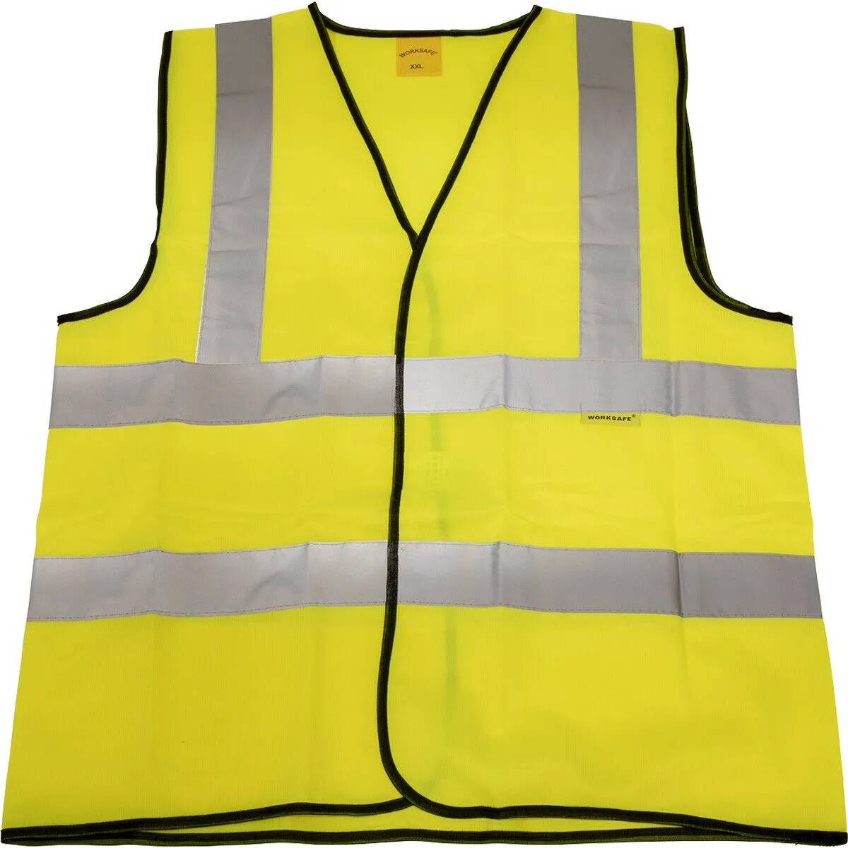 XXL LARGE Yellow Hi Vis Waistcoat - Site Road Builder Contractor - Safety Wear