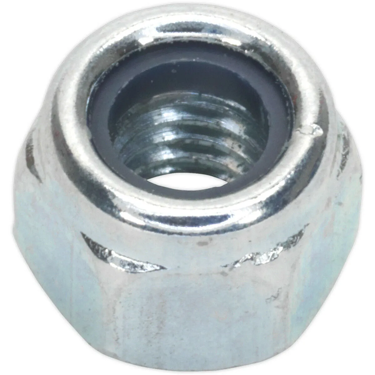 100 PACK - Zinc Plated Nylon Locknut Bolt - 1mm Pitch - M6 - DIN 982 - Metric