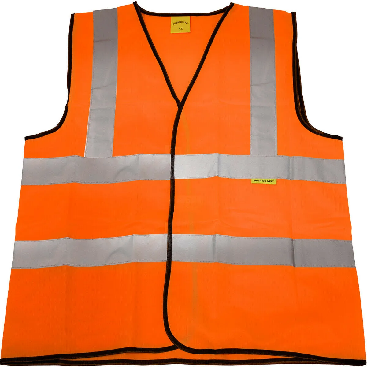 XXL Orange Yellow Hi Vis Waistcoat – Site Road Builder Contractor – Safety Wear