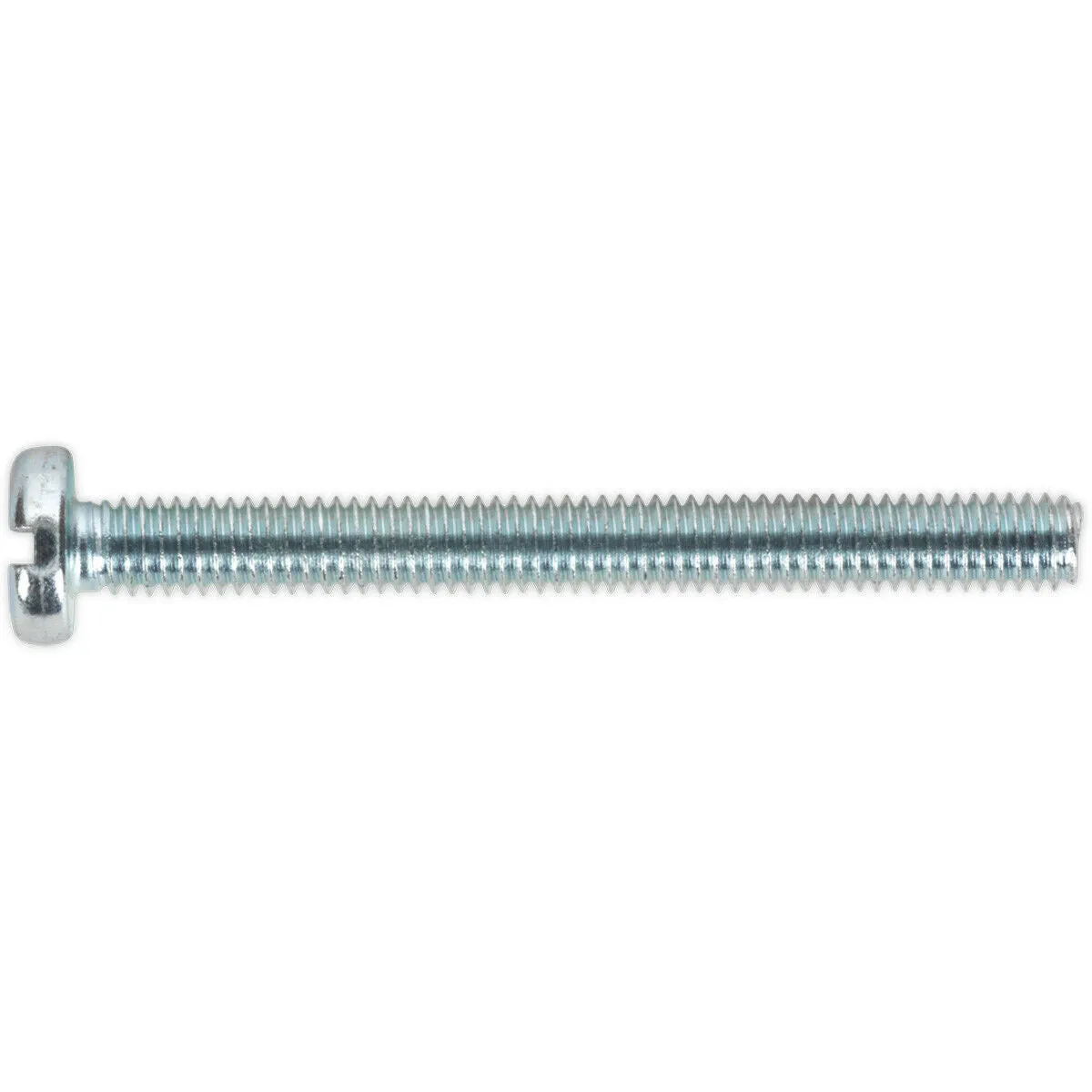 50 PACK Zinc Pan Head Slot Machine Screw - 0.7mm Pitch - M4 x 40mm - DIN 85