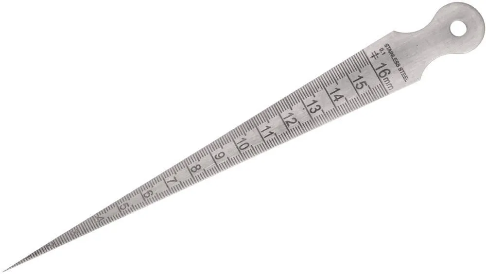 DURATOOL Stainless Steel Metric Bore Gauge, 1-15mm Range, 0.1mm Graduations