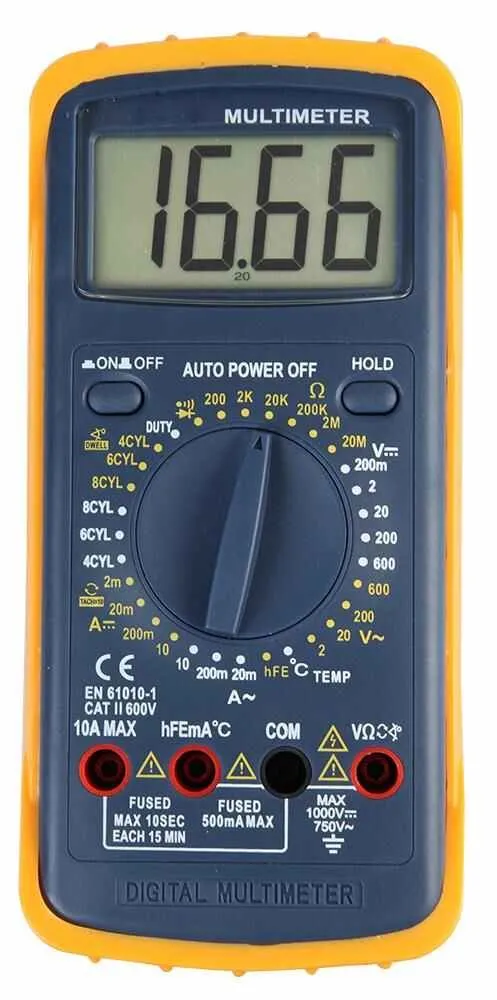 Duratool 600V AC/DC Automotive Digital Multimeter