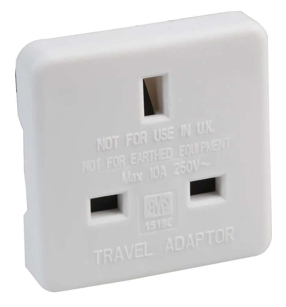 PRO ELEC UK to US Travel Adaptor Twin Pack