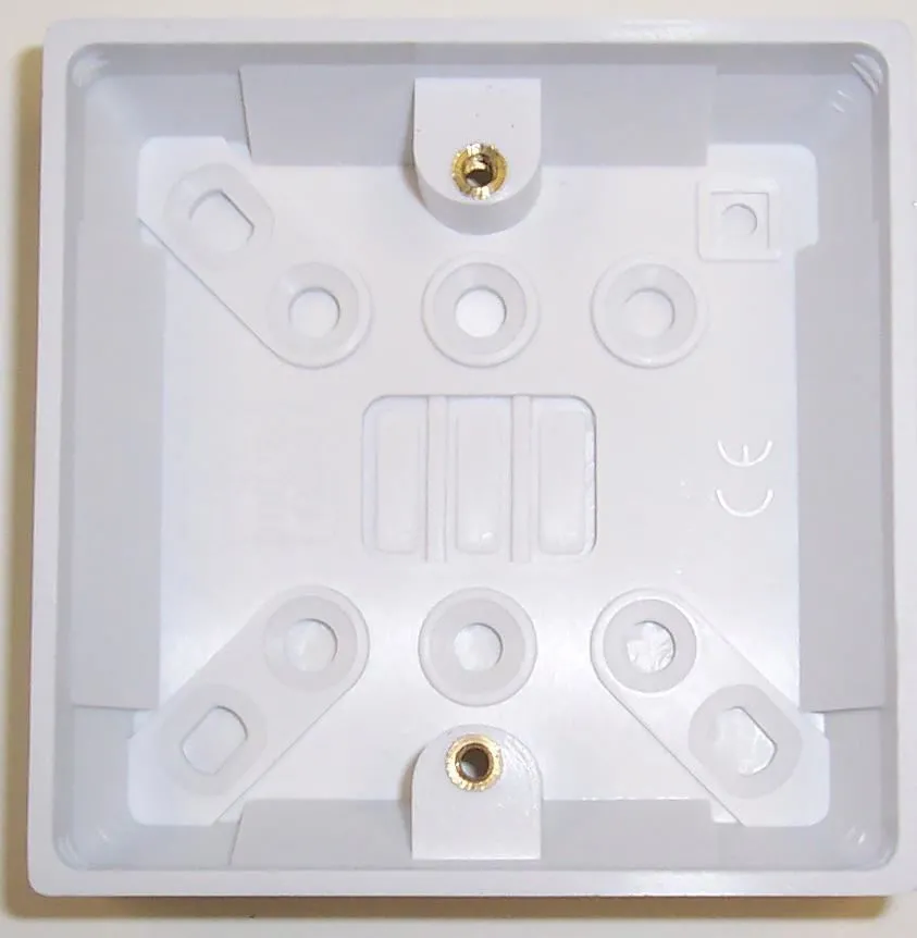 PRO ELEC White 1-Gang Surface Mount Pattress Box, 25mm