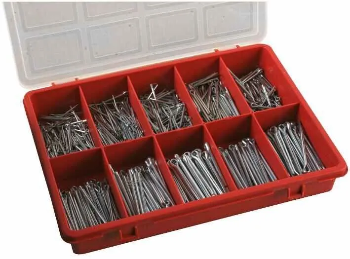 Duratool Split Pin Assortment Pack, 650 Piece, 10 Sizes
