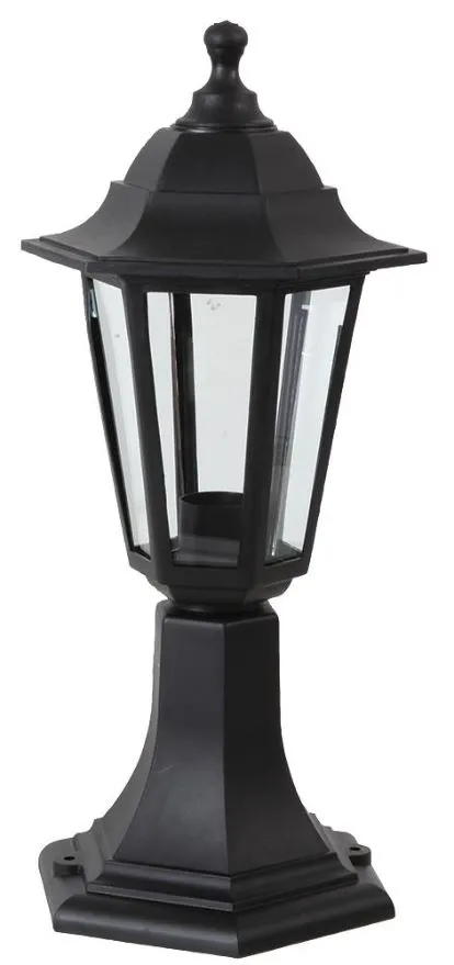 PRO ELEC Outdoor Lantern Post Top Light Fitting, IP44, Black
